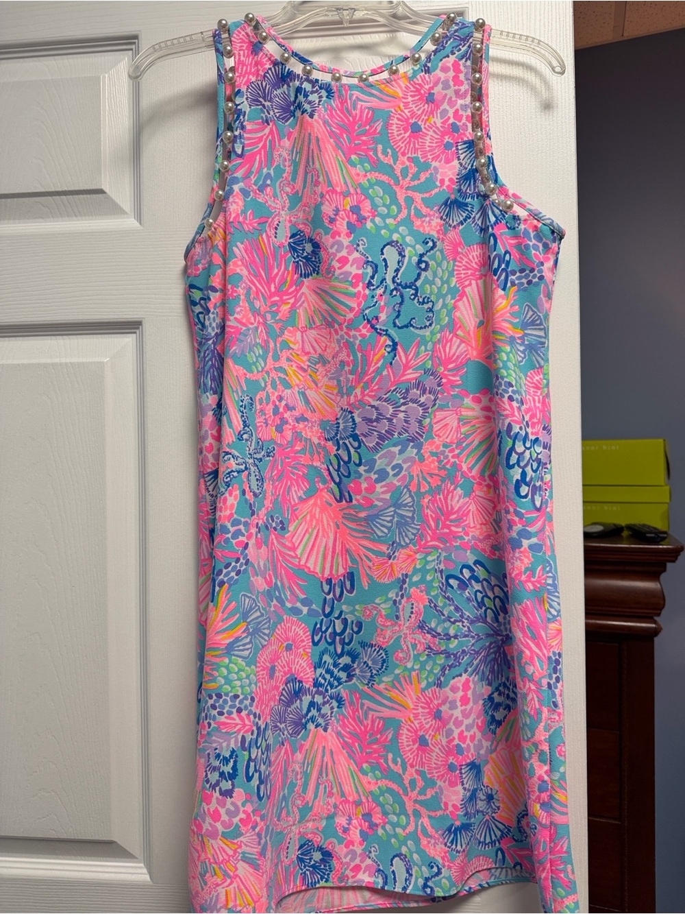 Lilly Pulitzer Jackie shift dress size small pearl neckline